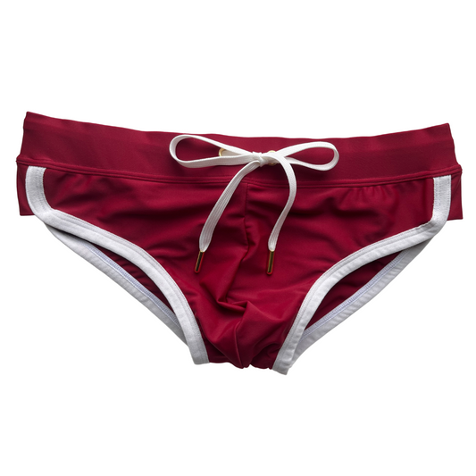 True Maroon High-Line Brief